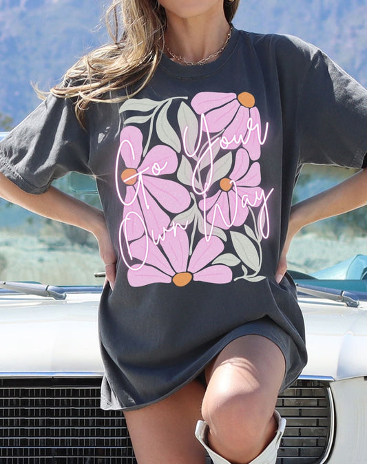 Go Your Own Way Comfort Colors Graphic Tee